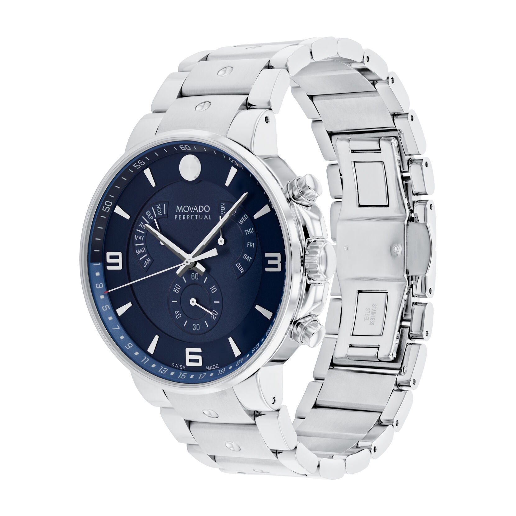 Movado Movado Pilot Quartz Blue Dial Men's Watch 0607410
