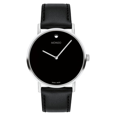 Movado Signature Quartz Black Dial Unisex Watch 0607589