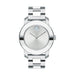Movado Bold Ceramic Quartz Silver Metallic Dial Ladies Watch 3600638