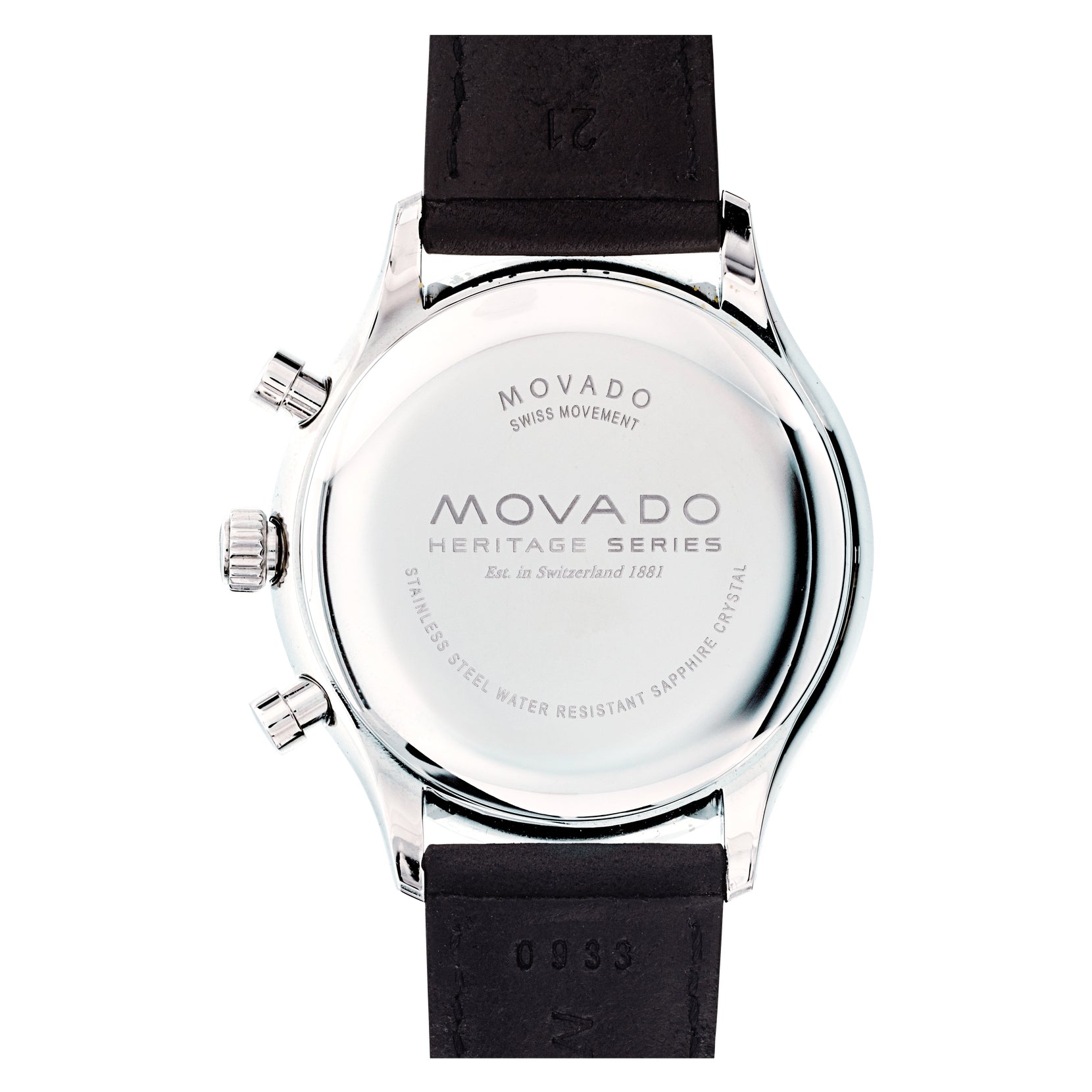 Movado Movado Heritage Chronograph Black Dial Men's Watch 3650005