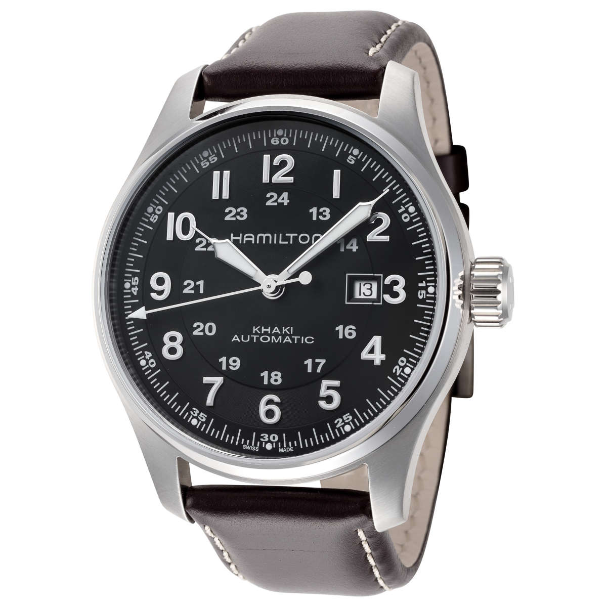 Hamilton Khaki Officer Automatic Black Dial Men s Watch H70625533