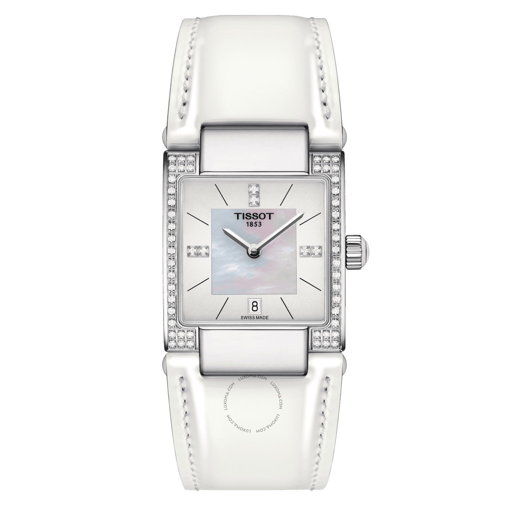 Tissot T2 Quartz White Outer Mother of Pearl Dial Ladies Watch T090.310.66.116.00